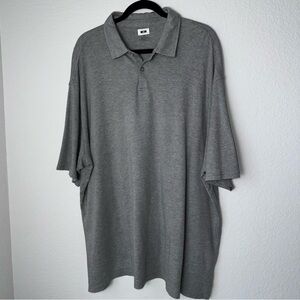 Joseph Abboud Classic Fit Gray and White Striped Polo Shirt, 3X